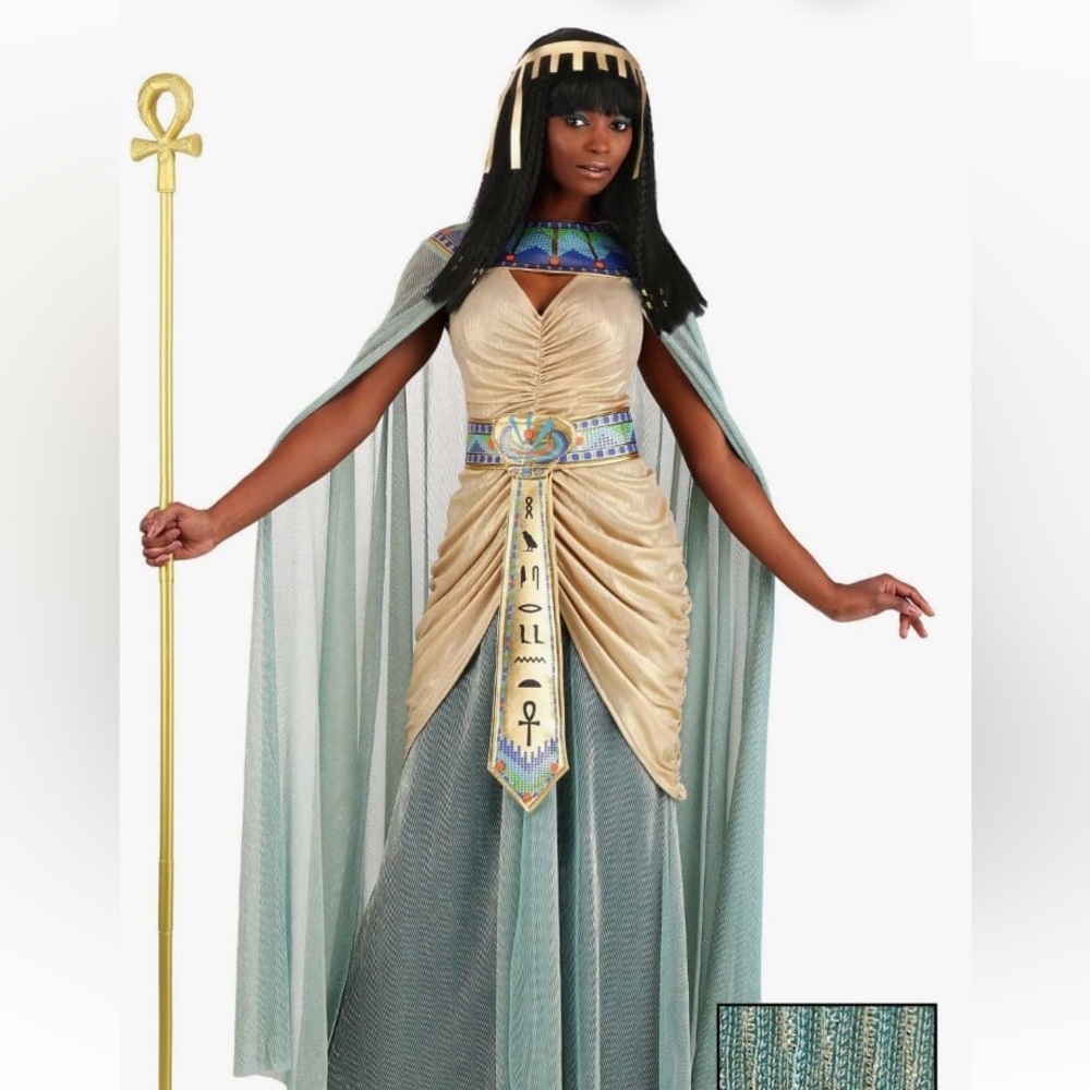 Egyptian Queen Costume - Gold and Blue